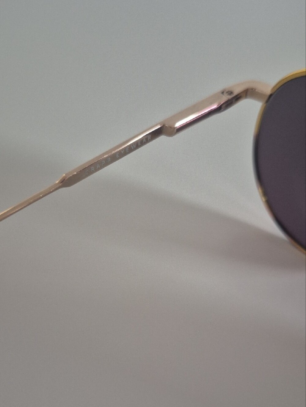 NWOT Crap Eyewear - Round Light Tortoiseshell Frame Sunglasses with Gold Accents - Picture 12 of 16